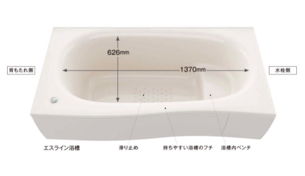 アクアマーブル人造大理石浴槽