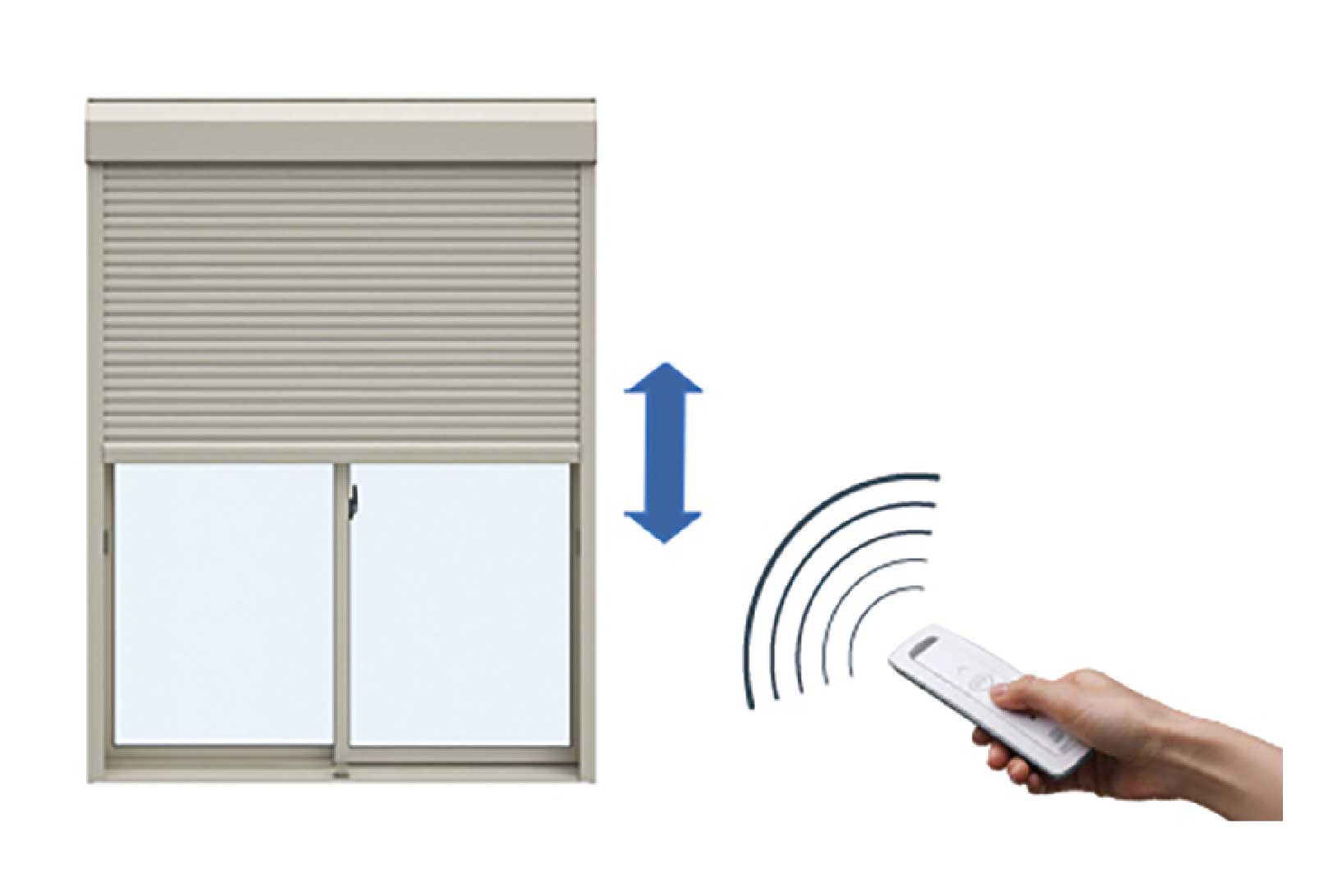 リビング窓電動シャッター
